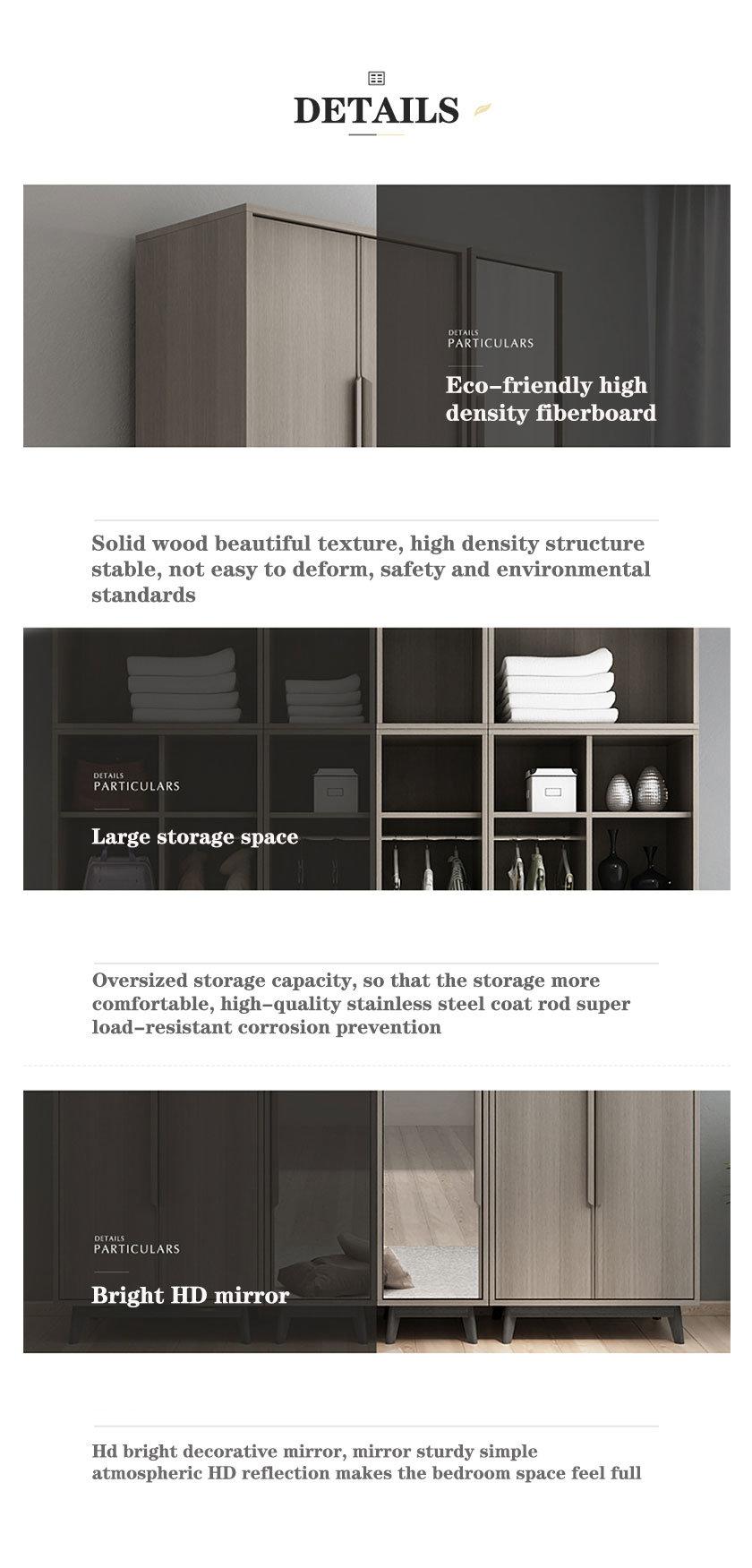 Modern Living Room Furniture Wooden MDF Apartment Home Furniture Hotel Bedroom Wardrobe (UL-9L0058)