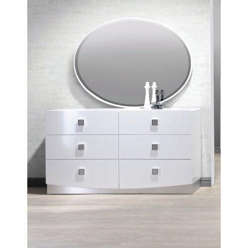 Nova Modern Nordic Style Oval Dresser Make up Table with Mirror