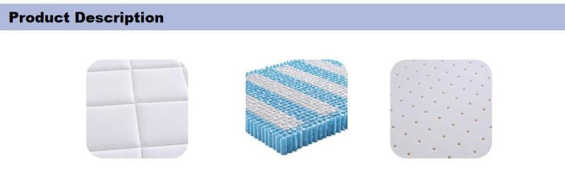 Foam Encasement 5 Zones Pocket Spring Mattress Natural Latex Memory Foam King Bedding in a Box