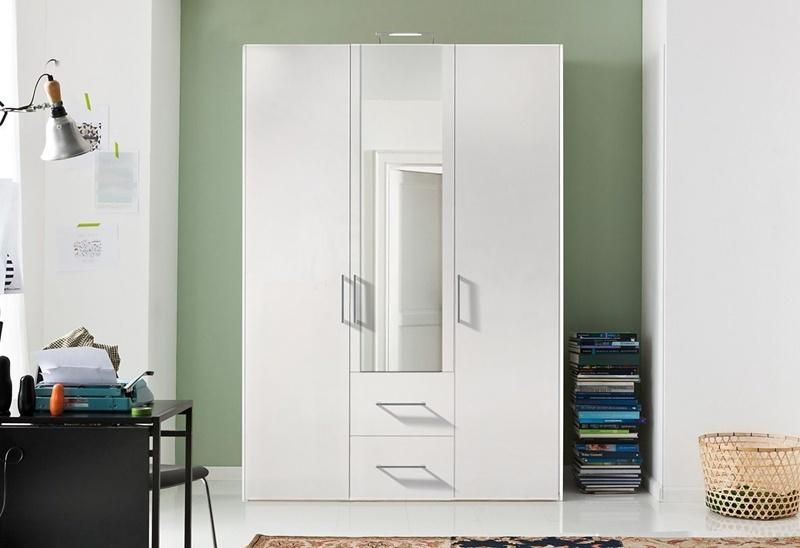 Wood Bedroom Furniture Wardrobe with Mirro