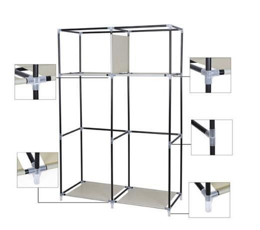 Home Storage and Organizer Non-Woven Iron Tubes Large Capacity Assemble