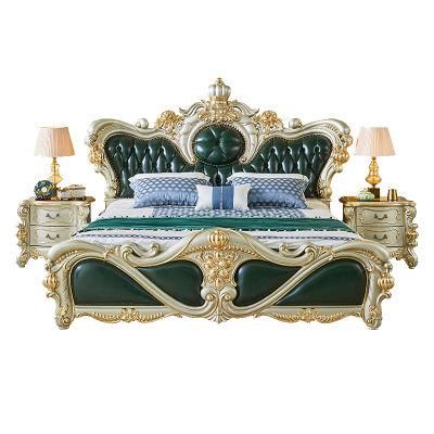 Classic furniture Factory Wholesale Luxury Super King Size Bedroom Bed with Nightstands in Optional Furnitures Color
