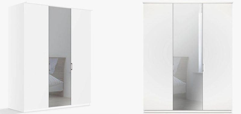 PA Cheap Prices Modern Guangdong Wooden Storage Bedroom Furniture 3 Door Wardrobes with Mirror