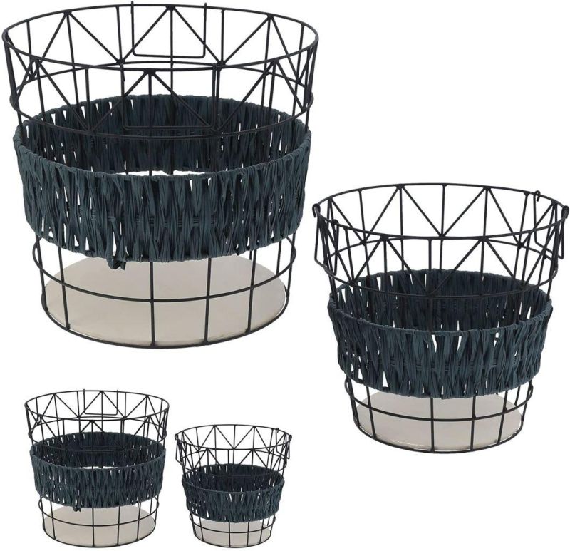 Factory Wholesale Simple Bathroom Furniture Storage Rattan Laundry Basket