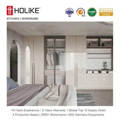 Customized Modern PVC Bedroom Wardrobe Walk-in Closets for Villa Project
