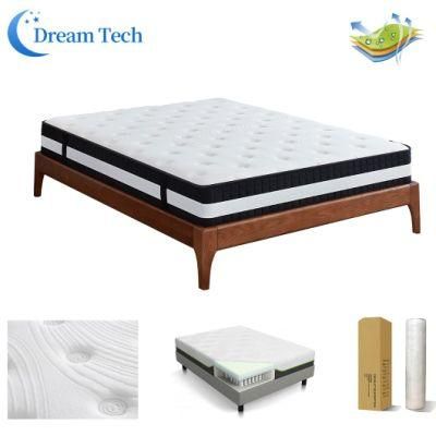 Hot Selling Modern Bedroom Furniture Beds Pocket Spring Latex Queen Size Bed Portable Mattresses Memory Foam