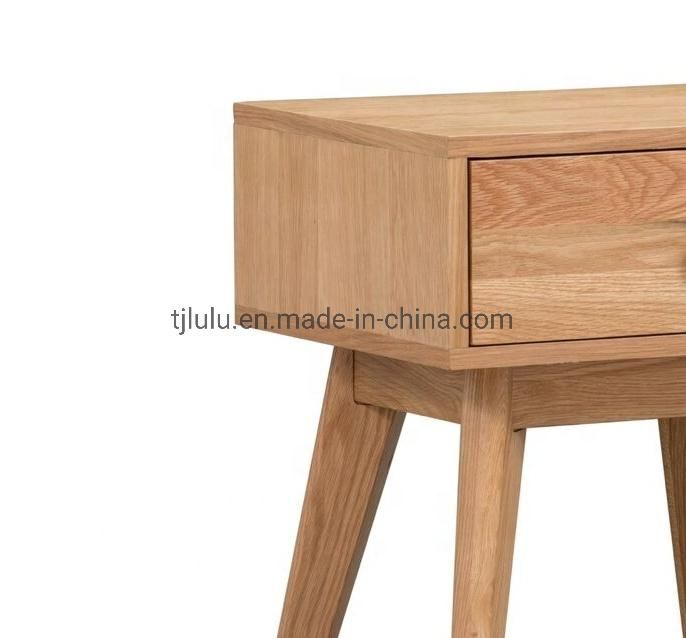Wholesales Wooden Bedroom Nightstand Sideboard Living Room Storage Cabinet with Drawer Wood Bedside Cabinet