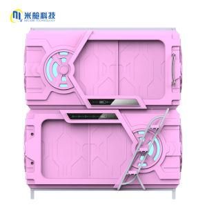 Beautiful Pink Color M-8813 Single Capsule Hotel Bed