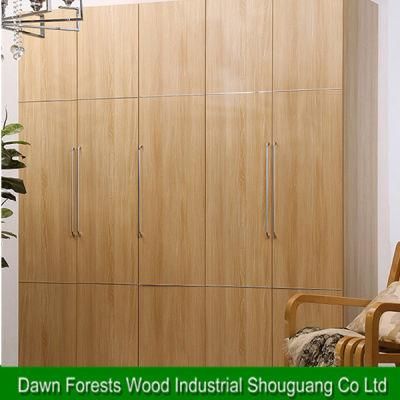 Light Walnut Five Doors Wardrobe