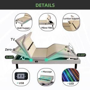 Home Care Adjustable Bed Lifting Lumbar Portable Massage Bed &amp; Table with Wireless Remote Control