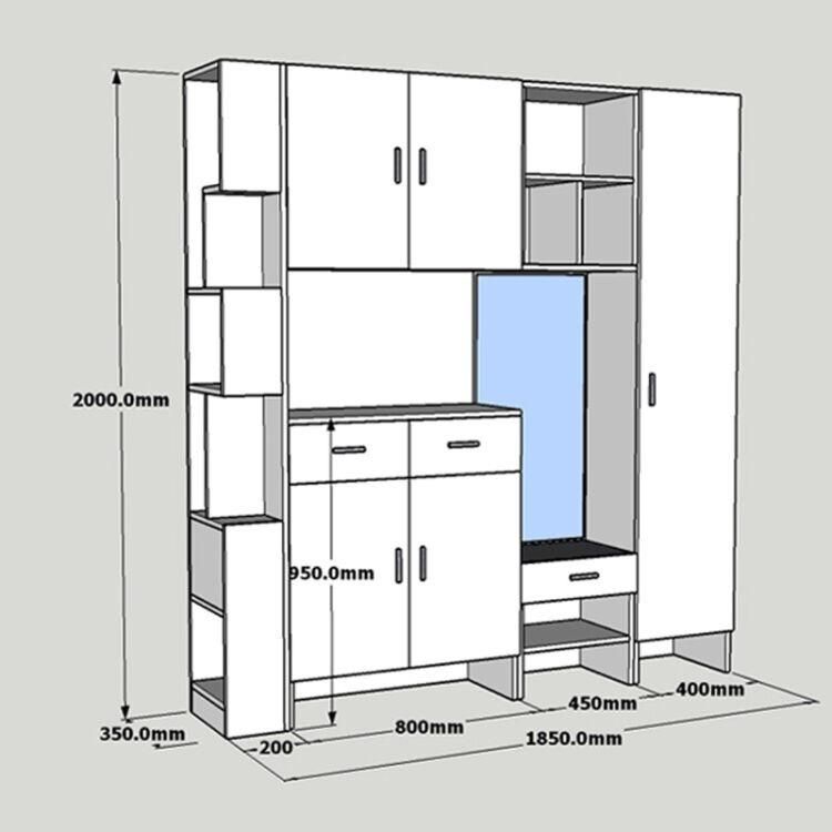 Modern Living Room Furniture Wooden MDF Apartment Home Furniture Hotel Bedroom Wardrobe (UL-9L0058)