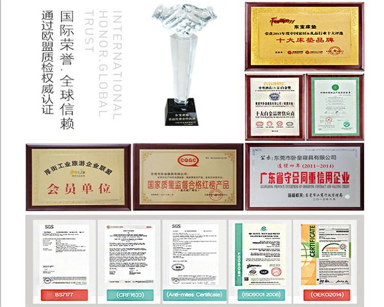 Wholesale Price Bedroom Hotel Pocket Spring Memory Foam Latex Bed Mattress