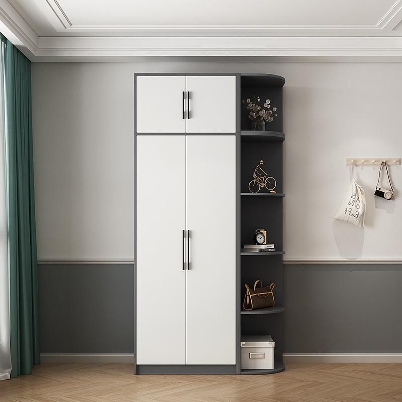 Custom Apartment Furniture, Paint-Free Board and Top Cabinet, Modern Minimalist Style 2/3/4 Door Wardrobe