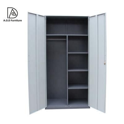 Metal Bedroom Furniture Steel Wardrobe Assemble Almirah Wardrobe