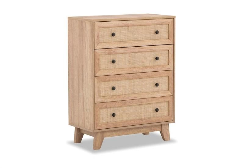 Modern Wood Chest with Drawers