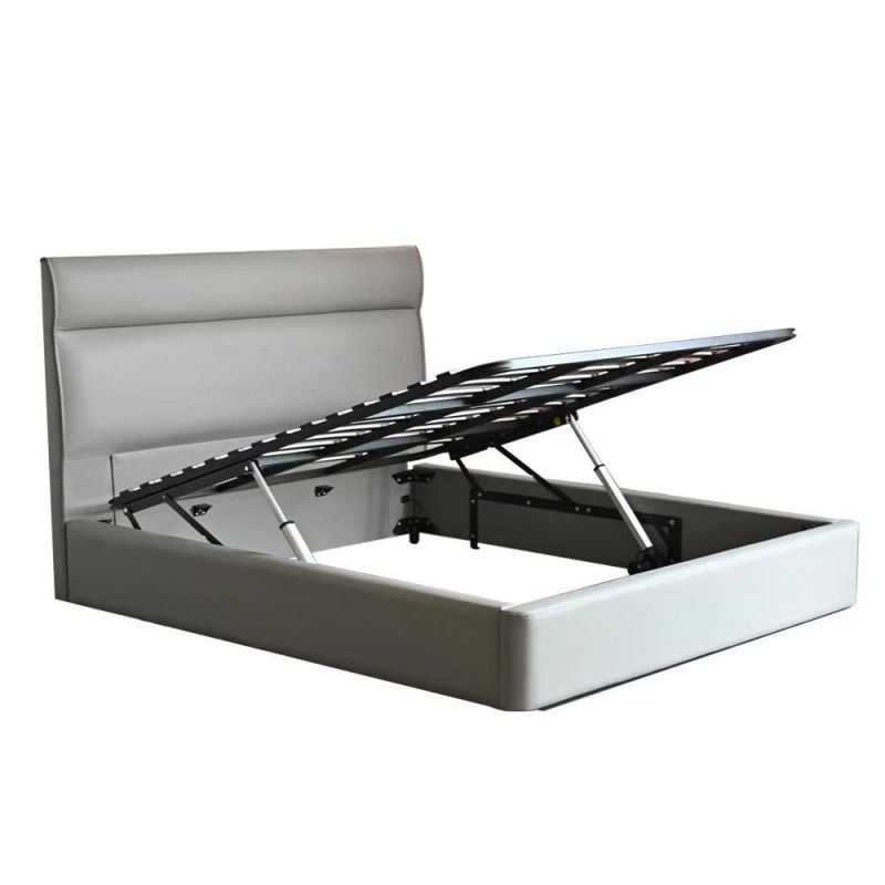 2022 Modern Queen Size Electric Bed Frame Base with Storage Platform Fabric