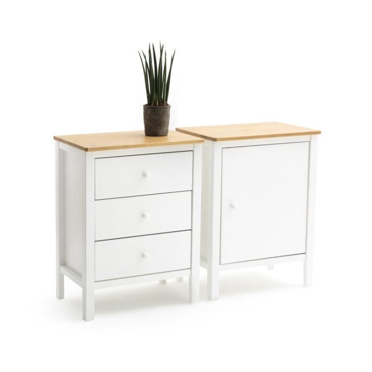 Living Room Wooden Small Bedside Table White Bedside Table Nightstand