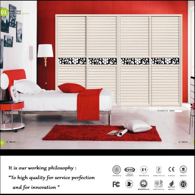 High Quality Wood Wardrobe with Shutter Doors