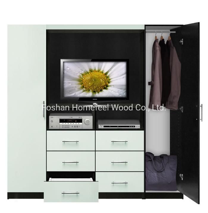 Functional Design Furniture TV Bedroom Cupboard Wardrobe Cabinet (HF-EY080318)