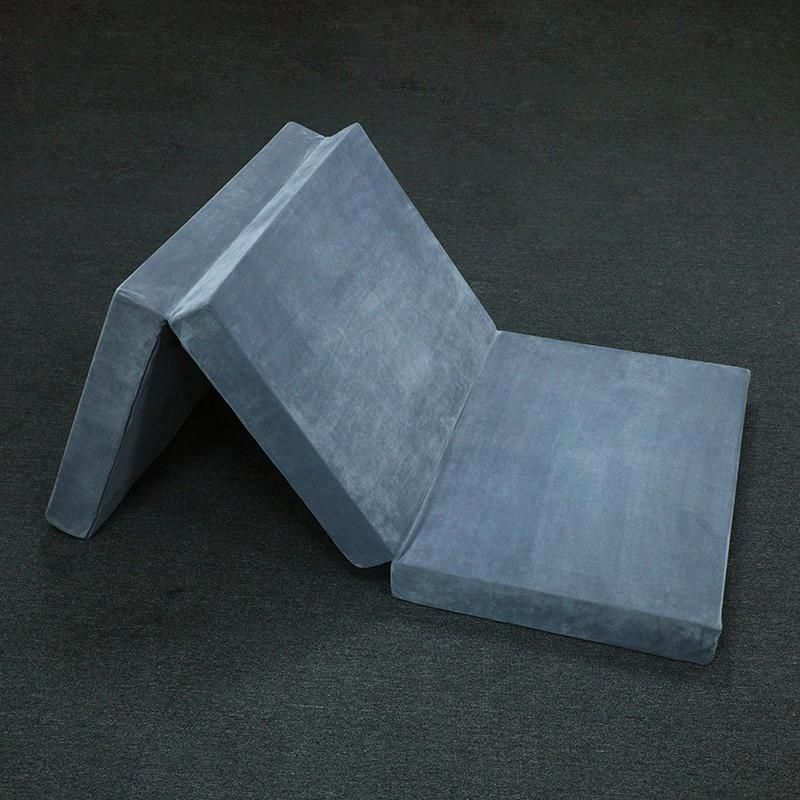 Three Folding Removable Cover Memory PU Foam Mattress Topper