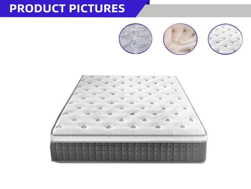 Modern Bedroom/Hotel/Home Furniture-Set King-Size Soft Latex-Memory-Foam Fabric Pocket-Coil-Spring Mattress