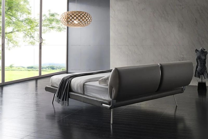 Modern Bedroom Furniture Simple Style Double Bed for Hotel Gc1700