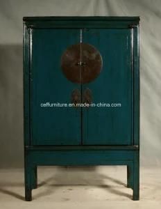 Solid Wood Elm Chinese Classical Cupboard Wardrobe Furniture