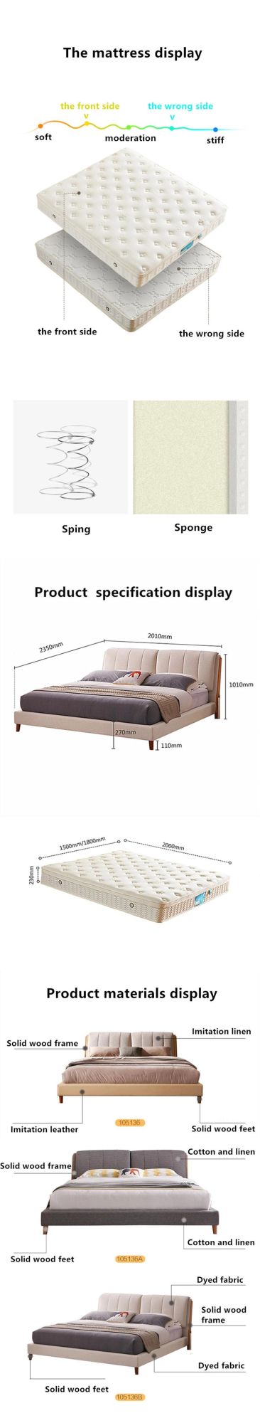 Nordic Simple Soft #Bed Master Bedroom #Furniture 0175
