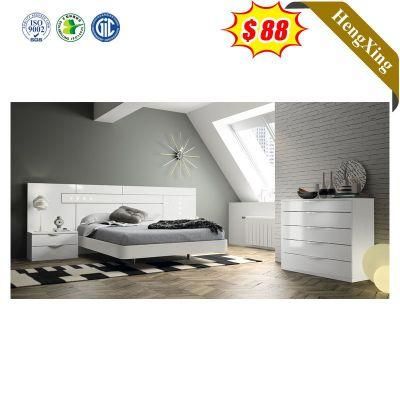 Nordic Style Modern Home Hotel Bedroom Furniture Wooden Melamine King Queen Bed