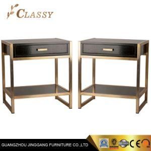 China Metal Nightstand Hotel Bedroom Bedside Case Wooden Cabinet