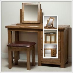 Solid Wood Oak Dressing Table with Drawer (HSRU0013, 0014, 0015)