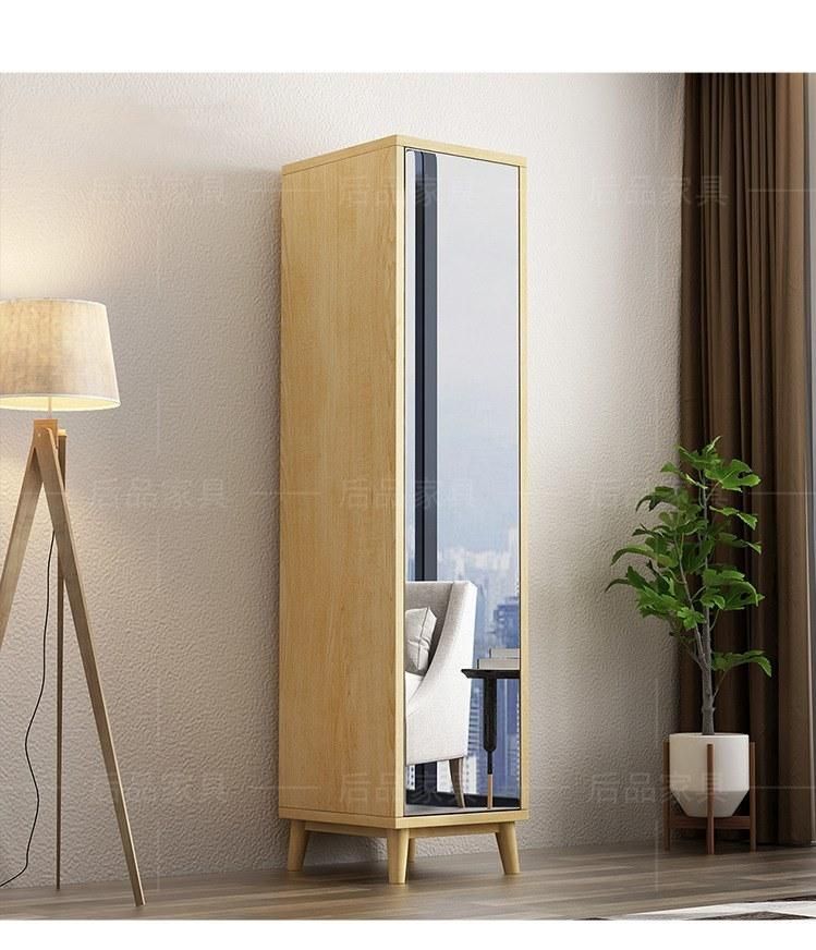 Nordic Minimalist Modern Wardrobe Panel Dressing Mirror Assembly Bedroom Wardrobe