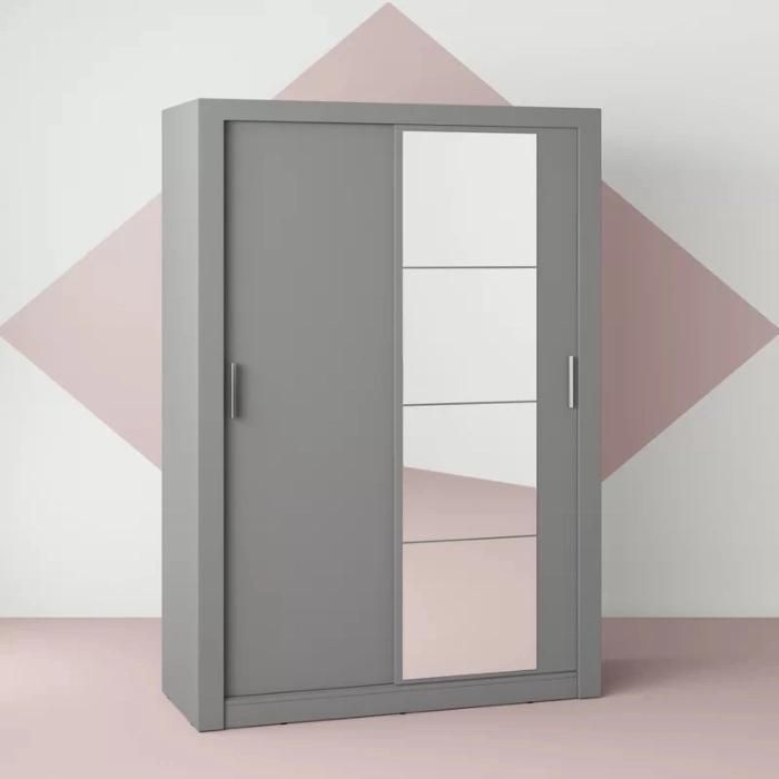 Factory Wholesale Simple Bedroom Clothes Storage Furniture Sliding Door Wardrobe