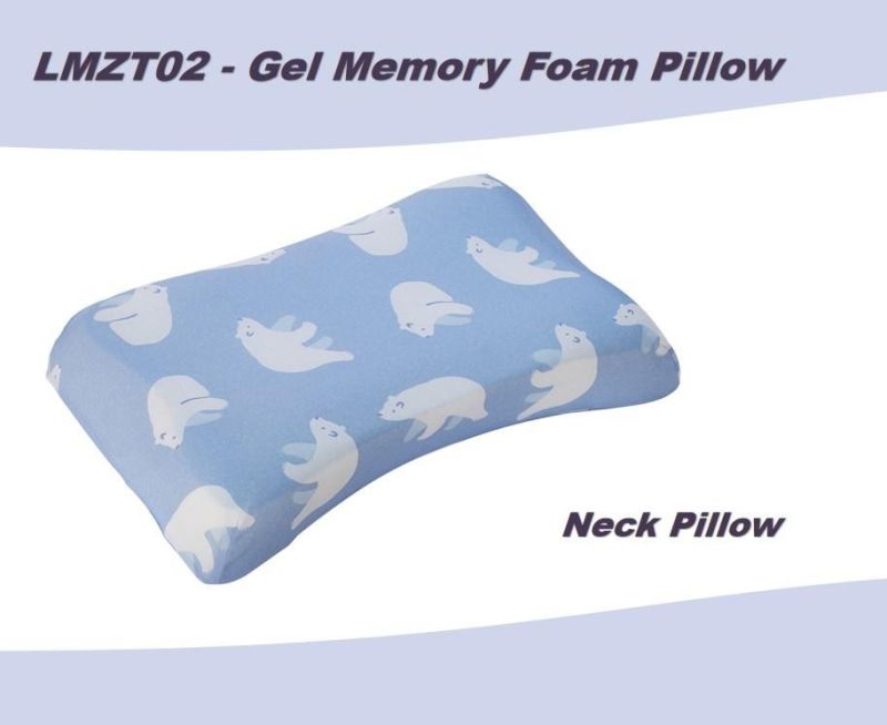 Neck Protect Alduts Child Use Cooling Fabric Cool Gel Memory Foam Pillow