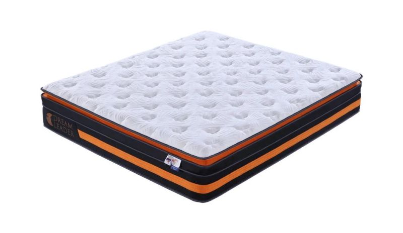 Pillow Euro Top Bedding Furniture Memory Foam Pocket Spring Mattress Firm Feeling