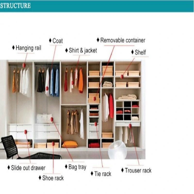 Bedroom Sliding Door Lacquer Glass Wardrobe