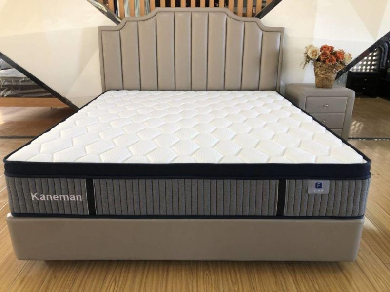 Luxury Visco Memory Foam Spring Mattress Five Zones Pocket Spring Mattress Vacuum Rollv up in Box for Online Sales