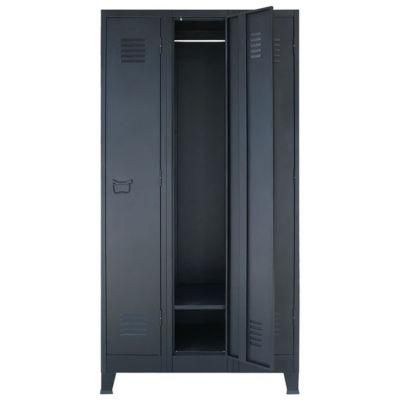 Industrial Style Office Cabinet Storage Organizer 3 Doors Metal Locker Cabinet