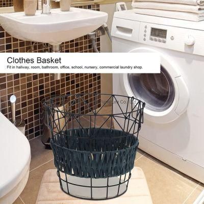 Factory Wholesale Simple Bathroom Furniture Storage Rattan Laundry Basket
