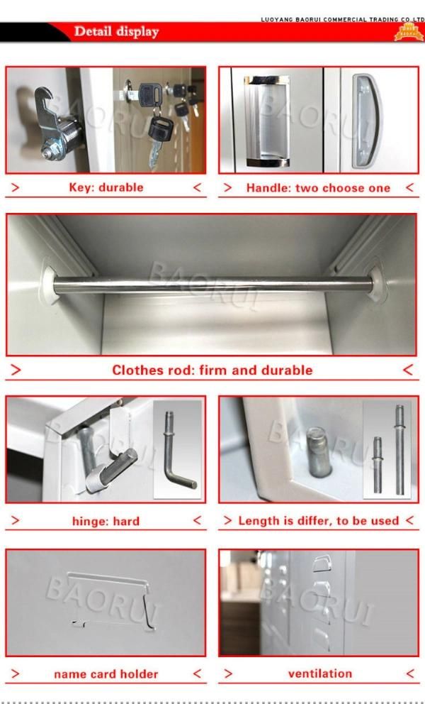 Fas-027 4 Doors Steel Wardrobe Clothes Cabinet Changing Room Metal Locker