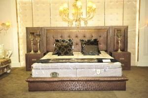 European Style Leather Bed (BDFL-07357)