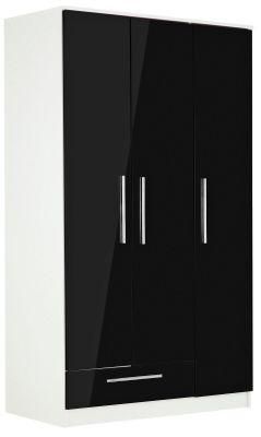UV High Gloss 3 Door Modern MDF Wooden Bedroom Combi Wardrobe Closet (HF-EY08093)