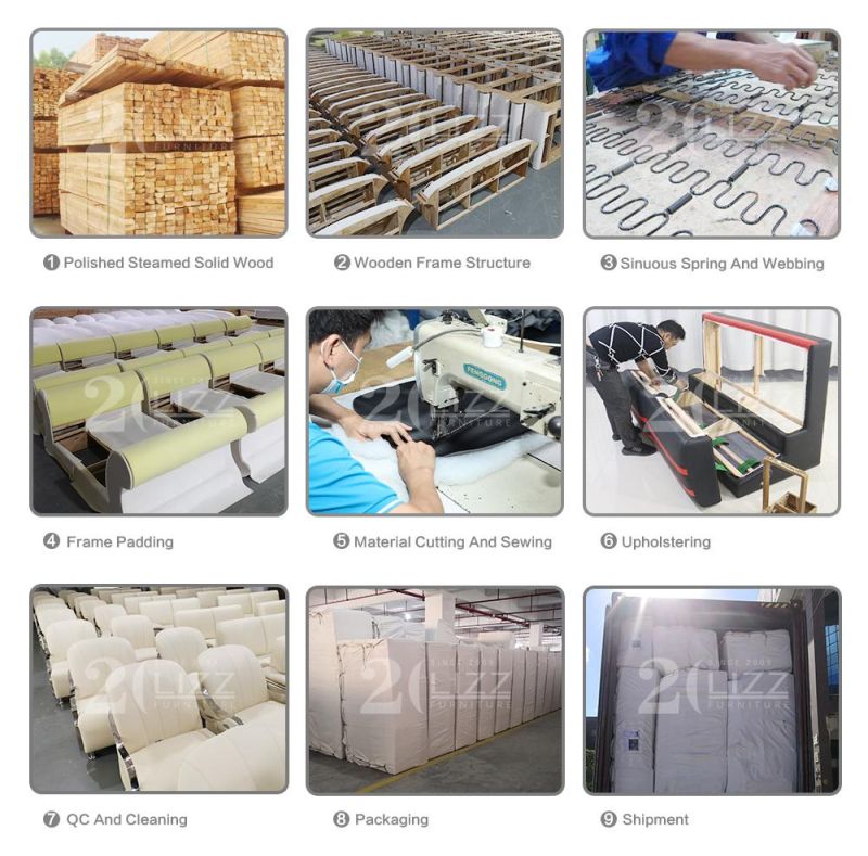 Factory Wholesale European Fabric Double Size Bed Luxury Bedroom Home Hotel Apartment Furniture