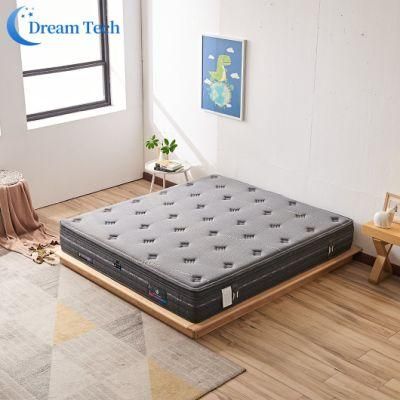 Luxury Comfortable Breathable Furniture King Bed Memory Foam Pocket Spring Black Mattress