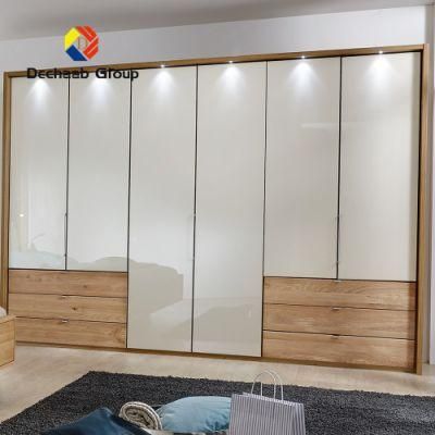 Custom Made Glass and Wood Walk in Closet Wardrobe Cabinet