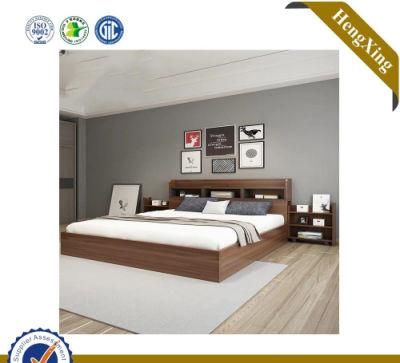 Factory Wooden Home Living Room Hotel Bed MDF Bedroom Furniture Set Double King Leather Wall Beds