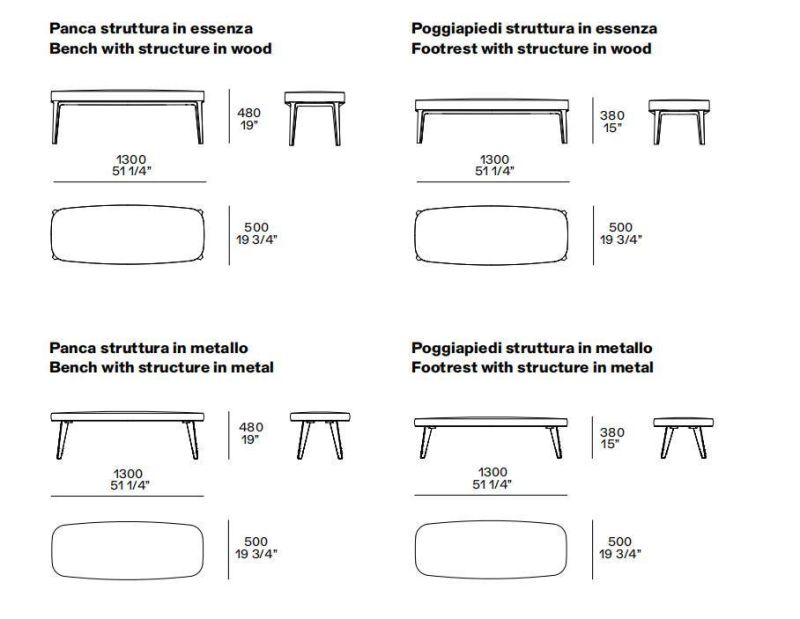 Jane Bench, Latest Italian Design Bench in Bedroom or Living Room, Home Furniture Set and Hotel Furniture Custom-Made