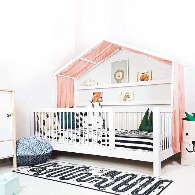 China Made Unique Kids Wooden House Bed Child Kid Single Size Bed