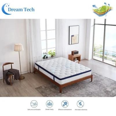 European Style Standard Breathable Knitted Fabric High Resilient Rolling Packing Single Bed Spring Mattress (YY1905)