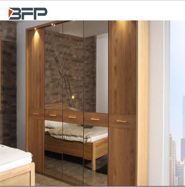 Custom Mirror Swing Door Wardrobe Closet with Hight Quality